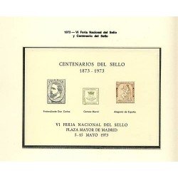 España Spain Hojitas Recuerdo 9 1973 FNMT VI Feria N.S.
