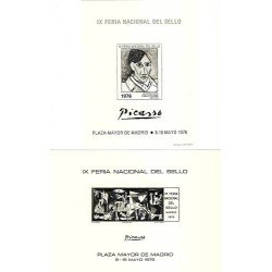 España Spain Hojitas Recuerdo 42/43 1976  Plaza Mayor de Madrid Picasso Tirada 800