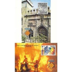 España Spain Hojitas Recuerdo 131/32 1995 FNMT  Valencia 95 Fallas
