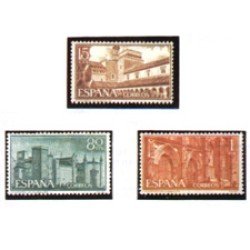 España Spain 1250/52 1959 Monasterio de Nuestra Señora de Guadalupe  MNH