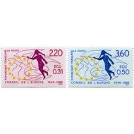 France Francia Servicios 100/01 1989 40º Aniv. del Consejo de Europa Alegoría paloma niña MNH France Francia Servicios 100/01 1989 40º Aniv. del Consejo de Europa Alegoría paloma niña MNH