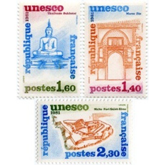 France Francia Servicios  68/70 1981 UNESCO Patrimonio Universal Lujo