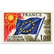 France Francia Servicios 49 1976 Consejo de Europa Bandera Lujo France Francia Servicios 49 1976 Consejo de Europa Bandera Lujo