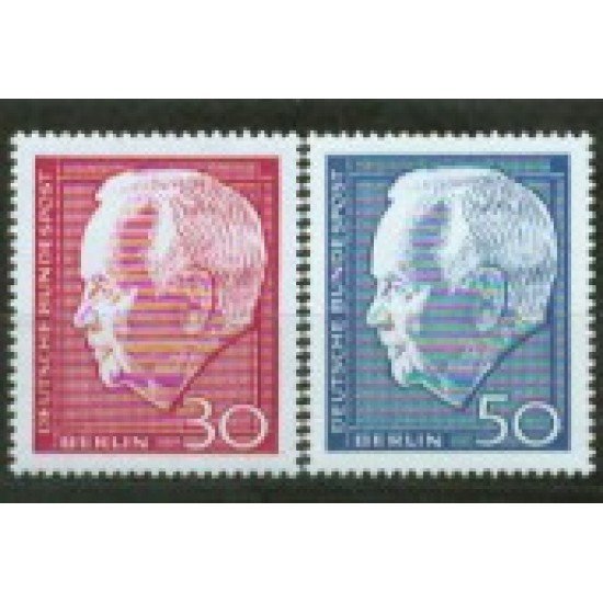  Alemania Berlín - 289/90 - 1967 DEUTSCHE Presidente Lübke Lujo