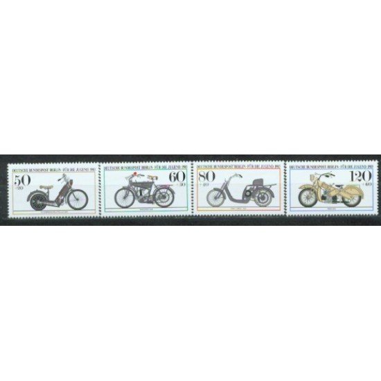 TRA2/S Alemania Berlín 655/58 1983 Sorteo por la juventud motocicletas históricas MNH TRA2/S Alemania Berlín 655/58 1983 Sorteo por la juventud motocicletas históricas MNH