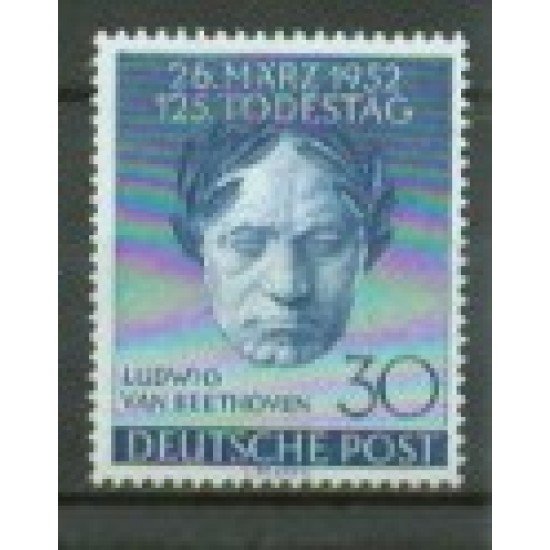 Alemania Berlín - 73 - 1952 DEUTSCHE 125º Aniv. muerte de Beethoven Lujo Alemania Berlín - 73 - 1952 DEUTSCHE 125º Aniv. muerte de Beethoven Lujo