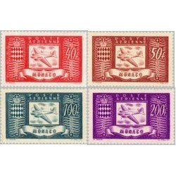 Monaco A 15/18 1946 Avión y escudos MH
