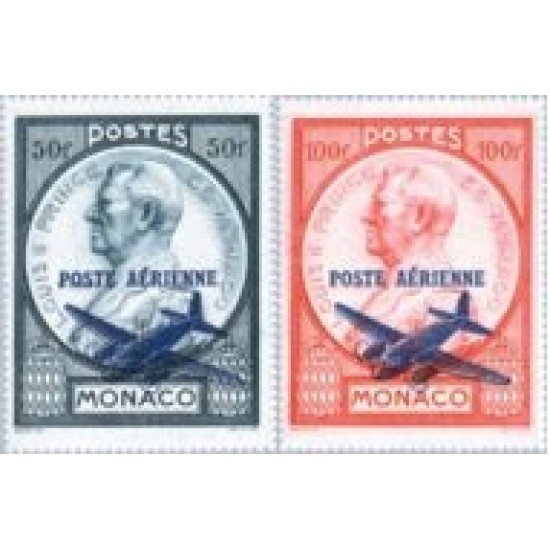 Monaco A 13/14 1946 Sello de 1946-Luis II Avión MNH