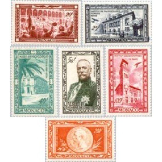 Monaco A 36/41 1949 Cent.de Alberto I MNH