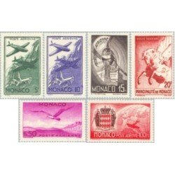 Monaco A 2/7 1941 Símbolos Pegaso Escudo Avión MNH
