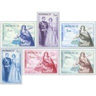 Monaco A 73/78 1960 - 1961 Sta. Devota Príncipes MNH