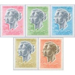 Monaco A 87/90A 1966 - 71 Pareja Principesca MNH