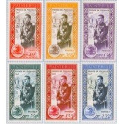 Monaco - 338/43 - 1950 Advenimiento de Raineiro III Lujo Monaco - 338/43 - 1950 Advenimiento de Raineiro III Lujo