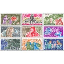 Monaco - 1152/60 - 1978 350º Aniv. de Charles Perrault-ilustraciones de cuentos-Lujo