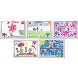 Monaco - 1181/85 - 1979 Año inter. de la infancia-dibujos de niños del principado-Lujo