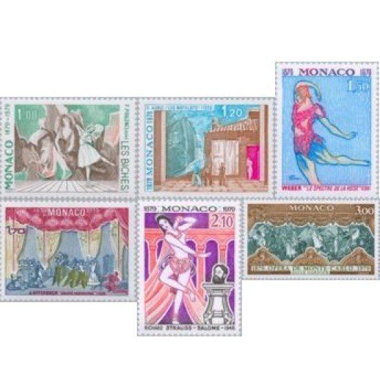 Monaco - 1190/95 - 1979 Cent. de la sala Garnier de Monte-Carlo Lujo