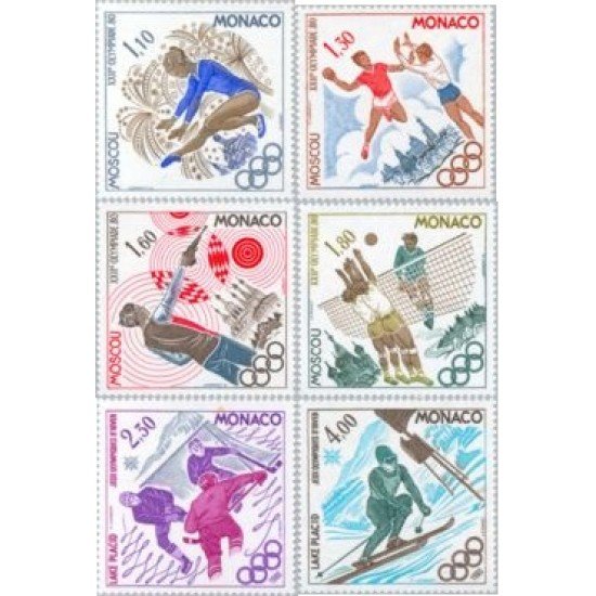 OLI2/S Monaco 1218/23 1980 JJOO de Moscú y Laid Placid-disciplinas- Lujo OLI2/S Monaco 1218/23 1980 JJOO de Moscú y Laid Placid-disciplinas- Lujo