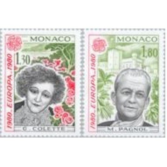 Monaco - 1224/25 - 1980 Europa-personajes célebres-Lujo Monaco - 1224/25 - 1980 Europa-personajes célebres-Lujo