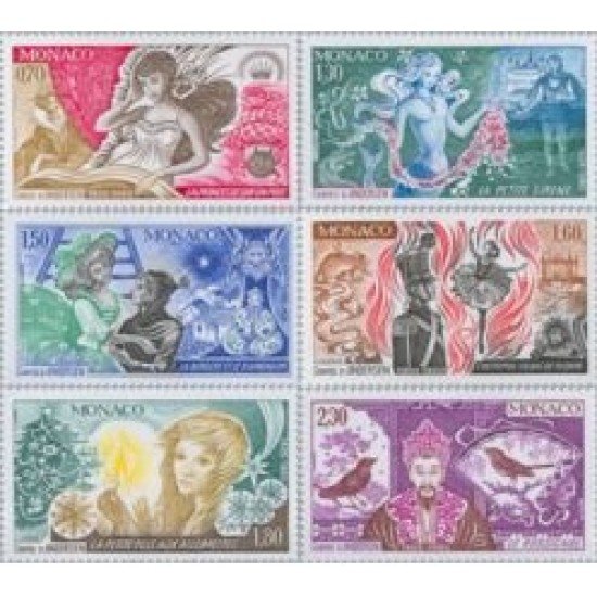 Monaco - 1235/40 - 1980 175º Aniv. de H.C. Andersen-ilustraciones de sus cuentos-Lujo Monaco - 1235/40 - 1980 175º Aniv. de H.C. Andersen-ilustraciones de sus cuentos-Lujo