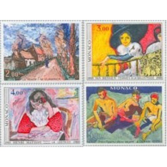 Monaco - 1241/44 - 1980 El Fauvismo 75º Aniv. del salón de otoño de París-obras-Lujo Monaco - 1241/44 - 1980 El Fauvismo 75º Aniv. del salón de otoño de París-obras-Lujo