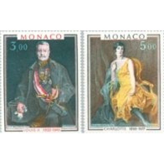 Monaco - 1286/87 - 1981 Cuadros de Luis II y Charlotte-príncipes de Mónaco-Lujo