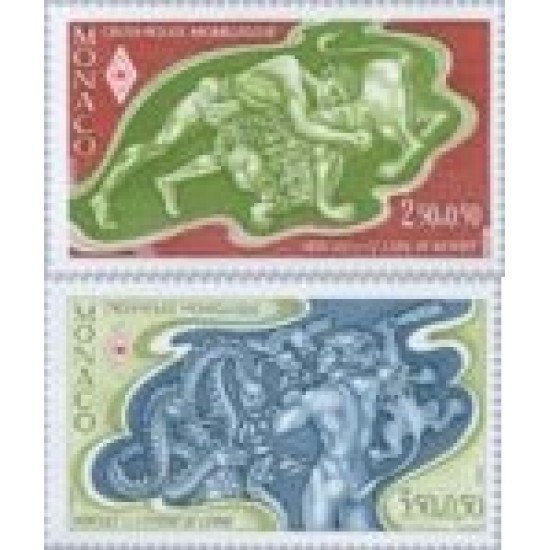 Monaco - 1288/89 - 1981 Cruz Roja monegasca-los doce trabajos de Hércules-Lujo Monaco - 1288/89 - 1981 Cruz Roja monegasca-los doce trabajos de Hércules-Lujo