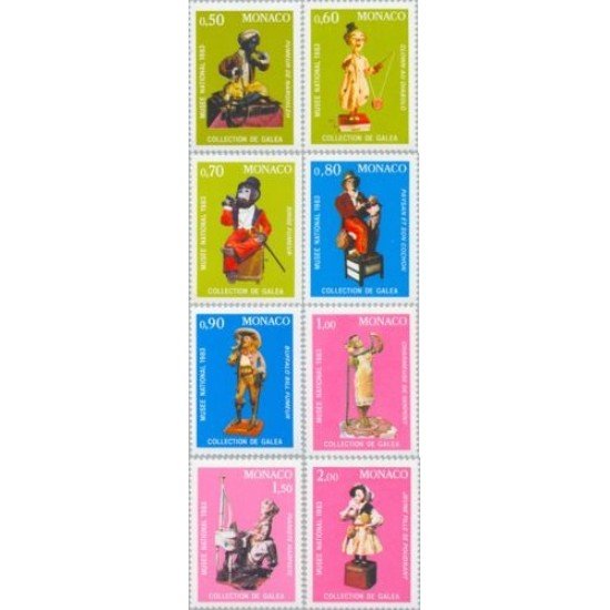 Monaco - 1377/84 - 1983 Autómatas del S XIX-colección Galea-Lujo Monaco - 1377/84 - 1983 Autómatas del S XIX-colección Galea-Lujo
