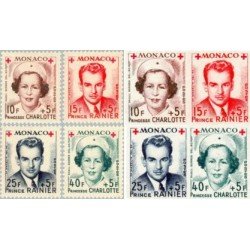 Monaco - 334B/37B - 1949 8 valores-Princesa Charlotte y Rainiero III-sin dentar-Lujo Monaco - 334B/37B - 1949 8 valores-Princesa Charlotte y Rainiero III-sin dentar-Lujo
