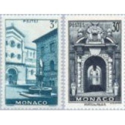 Monaco - 369/70 - 1951 Vistas del principado Lujo Monaco - 369/70 - 1951 Vistas del principado Lujo