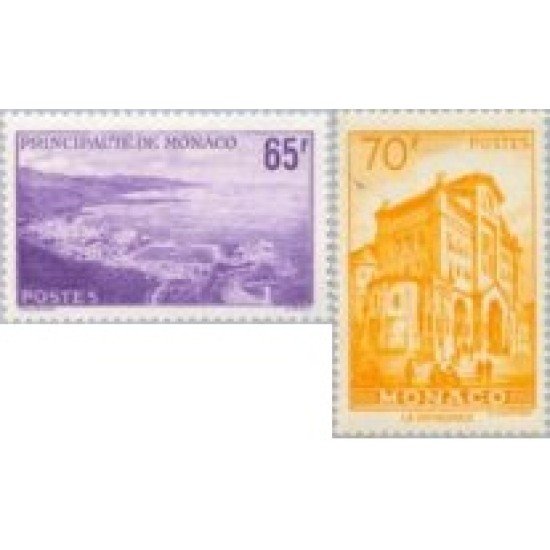 Monaco - 487/88 - 1957 Vistas del principado-sellos de 1939-41 Lujo Monaco - 487/88 - 1957 Vistas del principado-sellos de 1939-41 Lujo