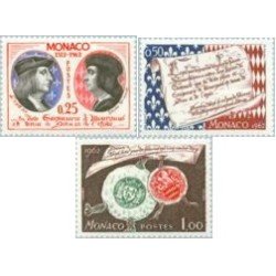 Monaco - 576/78 - 1962 450º Aniv. de la soberanía Lujo