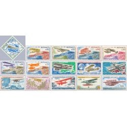 Monaco - 637/51 + A 82 - 1964 50º Aniv. del rally aéreo de Mónaco-retrospectiva-Lujo