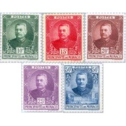 Monaco - 65/69 - 1923-24 Principe Luis II MNH