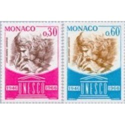 Monaco  - 700/01 - 1966 20º Aniv. de la UNESCO Lujo