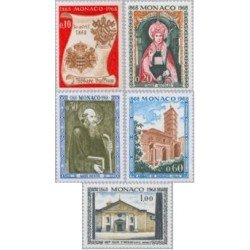 Monaco - 744/48 - 1968 Cent. de la abadía Nullius Dioeciesis Lujo