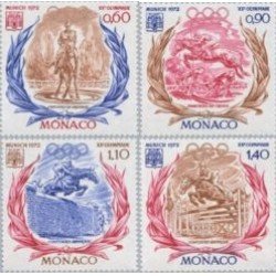 Monaco - 890/93 - 1972 XXª  Olimpiada-Munich