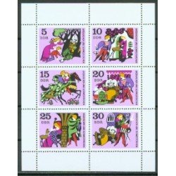 Alemania Oriental - 1238/43H - GERMANY  1970 Imágenes del cuento  Pequeño hermano, pequeña hermanaMini-hojita 6 sellos  Lujo
