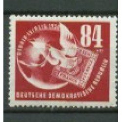 Alemania Oriental - 14 - GERMANY 1950 Exposición filatélica de Leipzig (fijasellos)