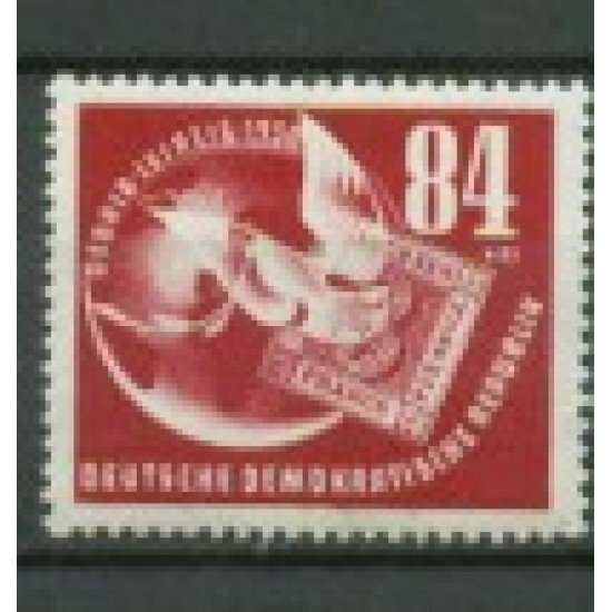 Alemania Oriental - 14 - GERMANY 1950 Exposición filatélica de Leipzig (fijasellos)