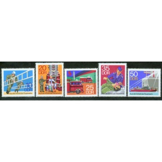 Alemania Oriental - 1946/50 - GERMANY 1977 Intervenciones de salvamento de los bomberos Lujo