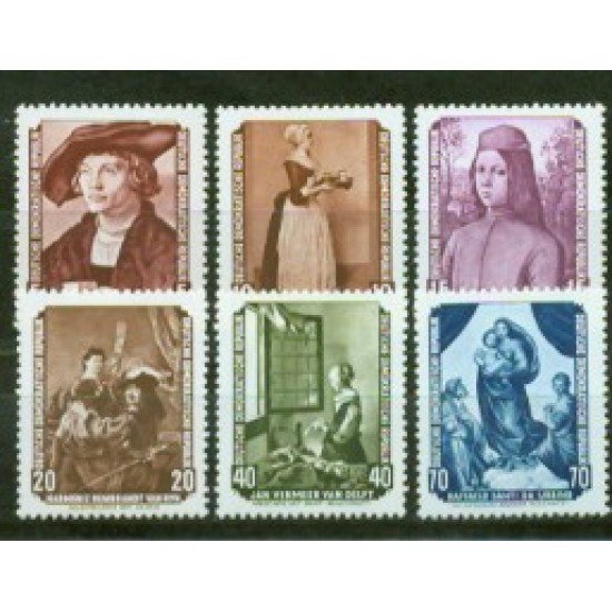 Alemania Oriental - 223/28 - GDERMANY 1955 Obras maestras del museo de Dresde (fijasellos) Alemania Oriental - 223/28 - GDERMANY 1955 Obras maestras del museo de Dresde (fijasellos)