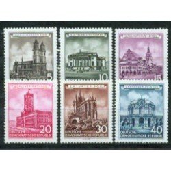 Alemania Oriental - 229/34 - GERMANY 1955 Edificios históricos (fijasellos) Alemania Oriental - 229/34 - GERMANY 1955 Edificios históricos (fijasellos)