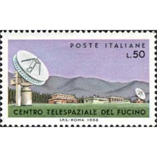 Italia - 1030 - 1968 Centro telespacial de Fucino Lujo
