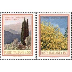 Italia - 1031/32 - 1968 Flores y árboles Lujo