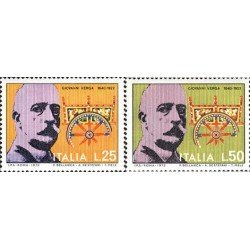 Italia - 1091/92 - 1972 50º Aniv. muerte del escritor G. Verga Lujo