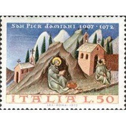 REL/S Italia Italy Nº 1109 1972 9º Cent. muerte de St. P. Damiani Lujo REL/S Italia Italy Nº 1109 1972 9º Cent. muerte de St. P. Damiani Lujo