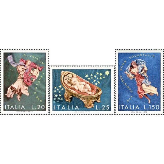 Italia - 1114/16 - 1972 Navidad-pequeñas estatuas-Lujo Italia - 1114/16 - 1972 Navidad-pequeñas estatuas-Lujo