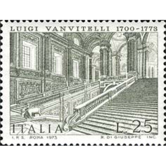Italia - 1123 - 1973 200º Aniv. muerte del arquitecto Luigi Vanvitelli-pañacioo real- Lujo Italia - 1123 - 1973 200º Aniv. muerte del arquitecto Luigi Vanvitelli-pañacioo real- Lujo