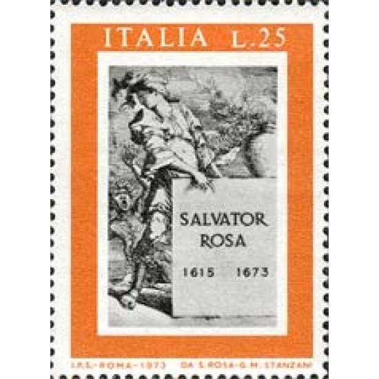 Italia - 1124 - 1973 300º Aniv. muerte de Salvador Rosa Lujo Italia - 1124 - 1973 300º Aniv. muerte de Salvador Rosa Lujo