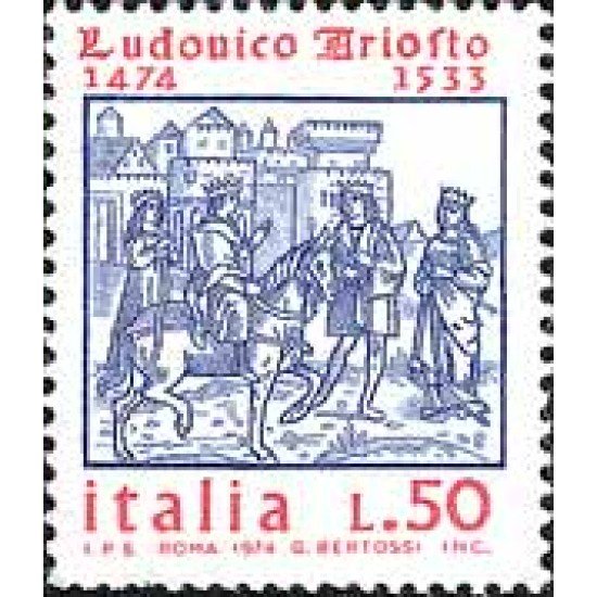 Italia - 1194 - 1974 500º Aniv. del poeta L. Ariosto Lujo Italia - 1194 - 1974 500º Aniv. del poeta L. Ariosto Lujo